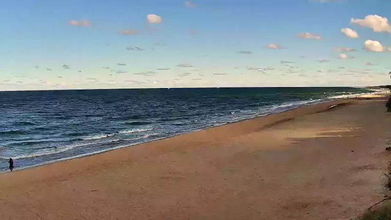 Widok na plażę w Chłapowie