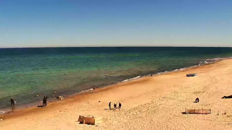 Widok na plażę w Chłapowie