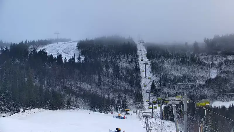 Widok na trasy Szczyrk - Jaworzyna w Centralnym Ośrodku Sportów