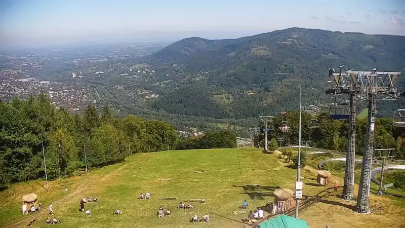 Widok z Kamery na stację narciarską CZANTORIA