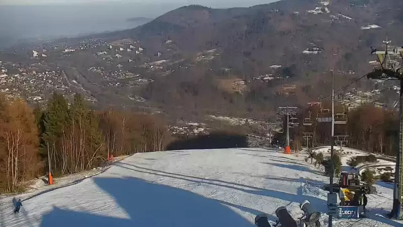 Widok z Kamery na stację narciarską CZANTORIA