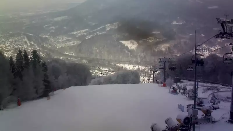 Ustroń - widok na stok Czantoria