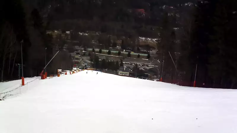 Ustroń - widok na stok Czantoria