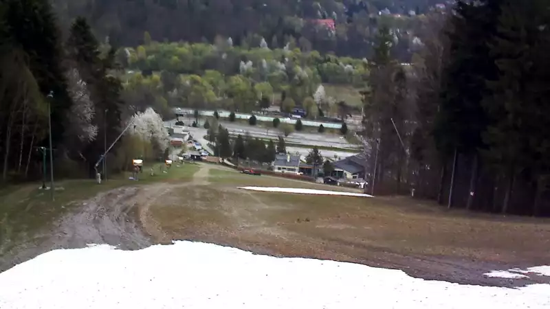 Ustroń - widok na stok Czantoria