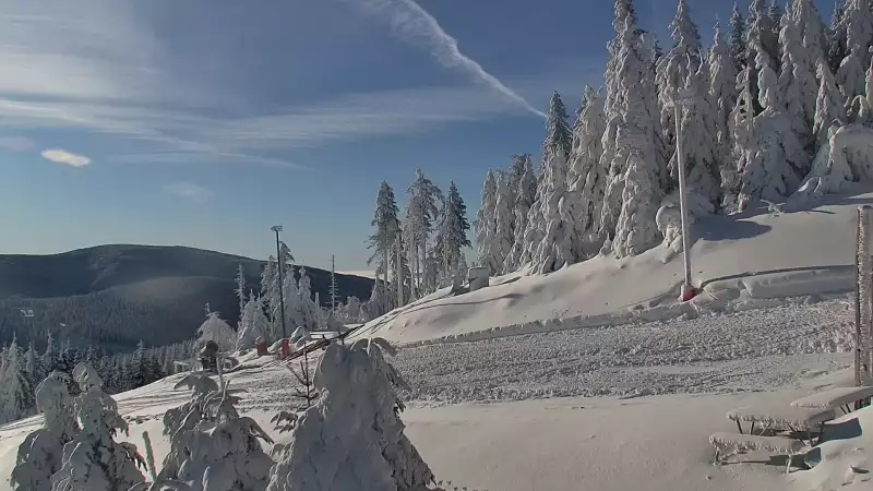 Czarna Góra - kamera luxtorpeda widok z górnej stacji