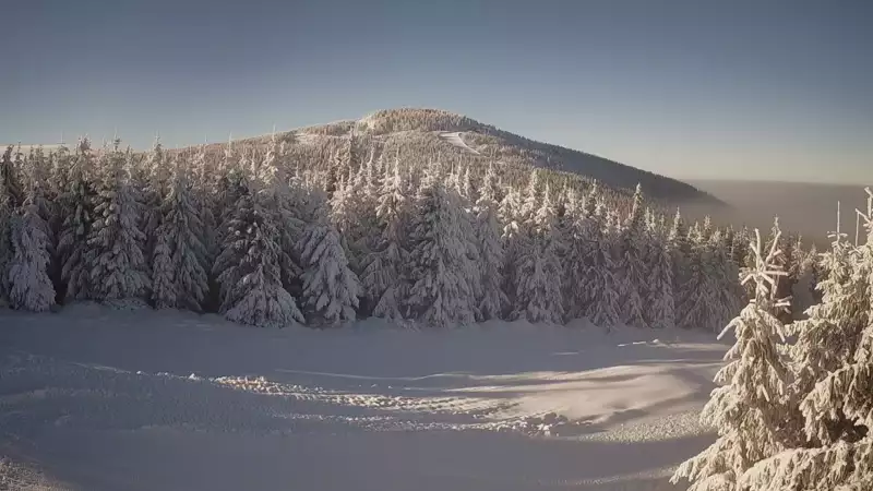 Widok na trasę zjazdową w Czarna Góra Resort Sienna