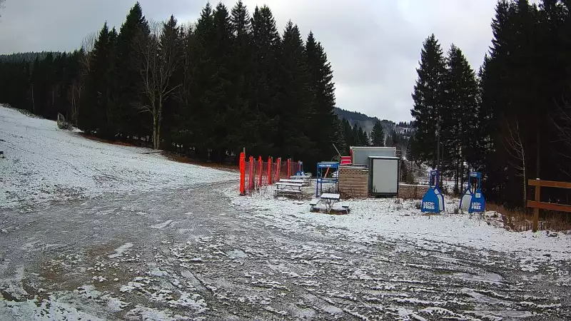 Widok na dolny odcinek trasy w Czarnej Górze