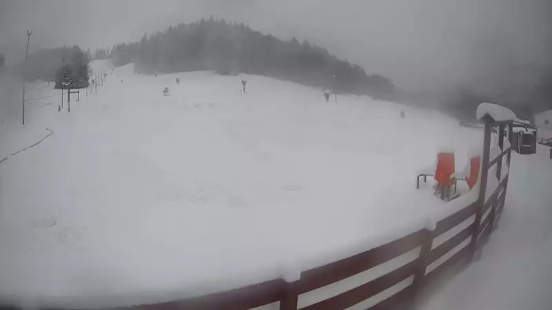 Kamera prezentuje obraz na stok Czarnów ski