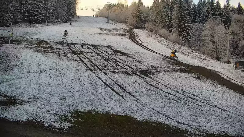 Kamera na żywo na stok Czarny- Groń w Rzykach.