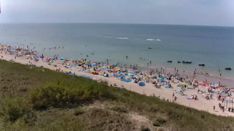 Widok z Kamery na plażę w Darłowie
