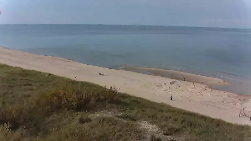 Widok z Kamery na plażę w Darłowie