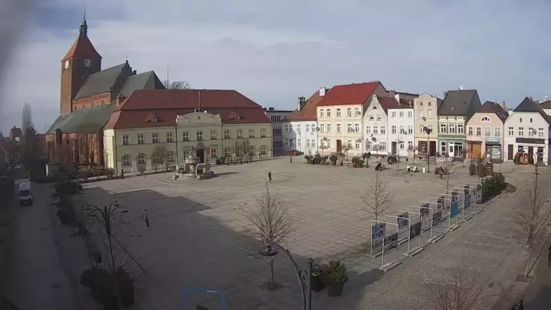Kamera w Darłowie skierowana na Plac Kościuszki.