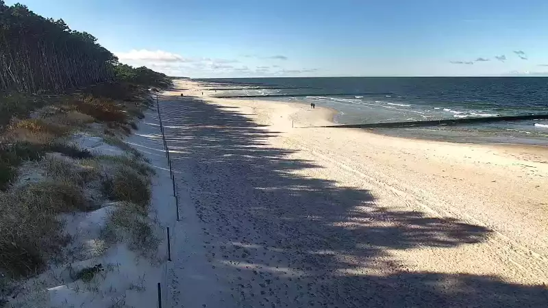 Wydmy w Dźwirzynie z kamery online.