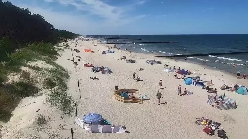 Wydmy w Dźwirzynie z kamery online.
