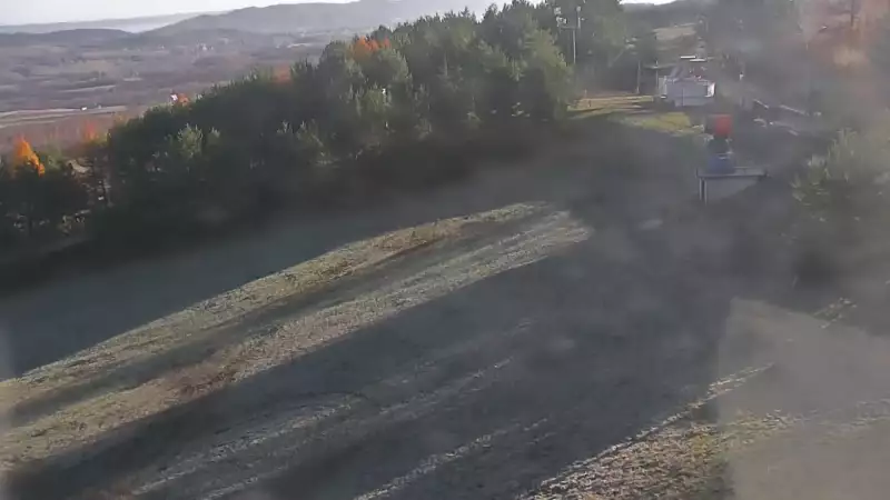 Widok z górnej stacji wyciągu Pod Dziedzicem w Gogołowie