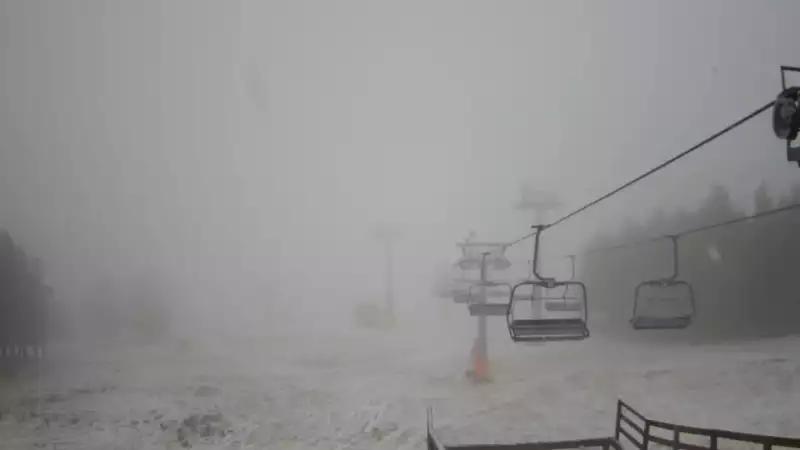 Zieleniec Gryglówka - widok z kamery na stok