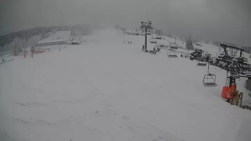 Widok z Kamery na stację narciarską Gryglówka w Zieleńcu