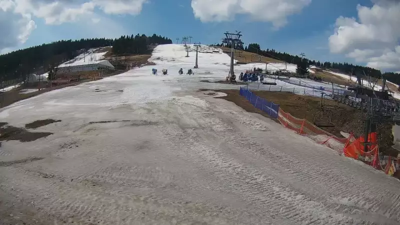 Widok z Kamery na stację narciarską Gryglówka w Zieleńcu