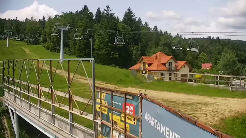 Obraz z kamery na stoku w ośrodku narciarskim Henryk SKI