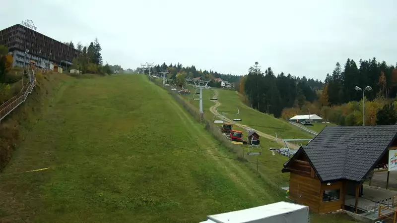 Widok z Kamery na stok w centrum Krynicy - NOWOŚĆ