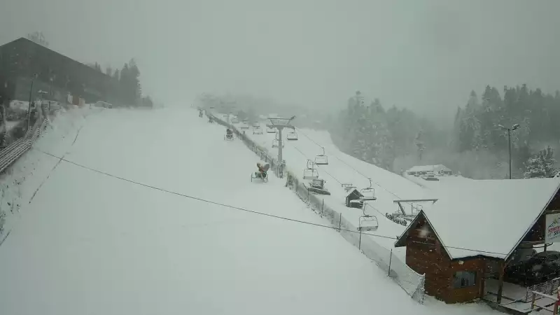 Widok z Kamery na stok w centrum Krynicy - NOWOŚĆ