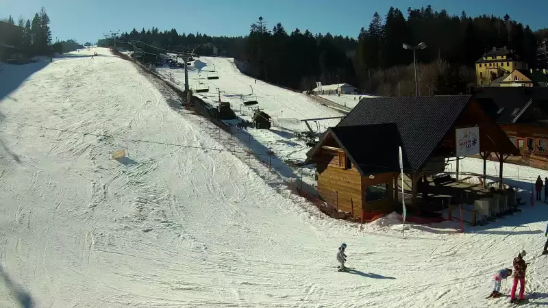 Widok z Kamery na stok w centrum Krynicy - NOWOŚĆ