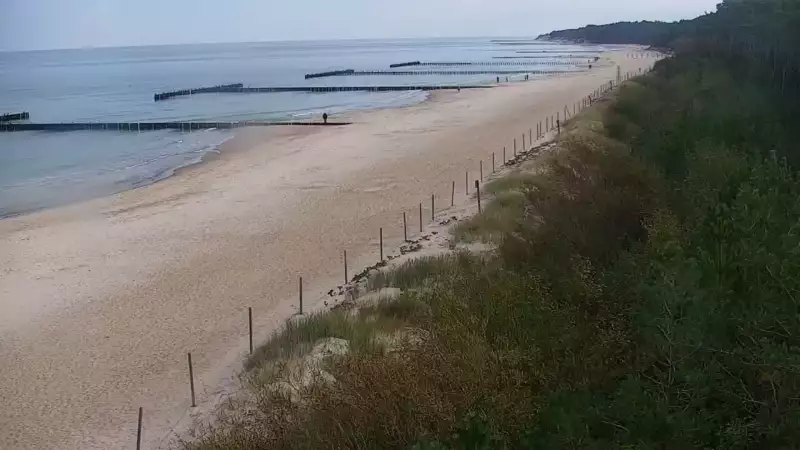 Kamera w Jarosławcu z widokiem na plażę