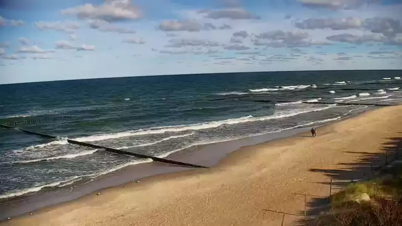 Kamera w Jarosławcu z widokiem na plażę