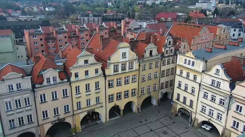 Widok z Kamery na panoramę miasta Jelenia Góra