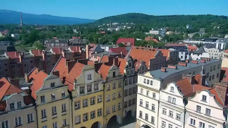 Widok z Kamery na panoramę miasta Jelenia Góra