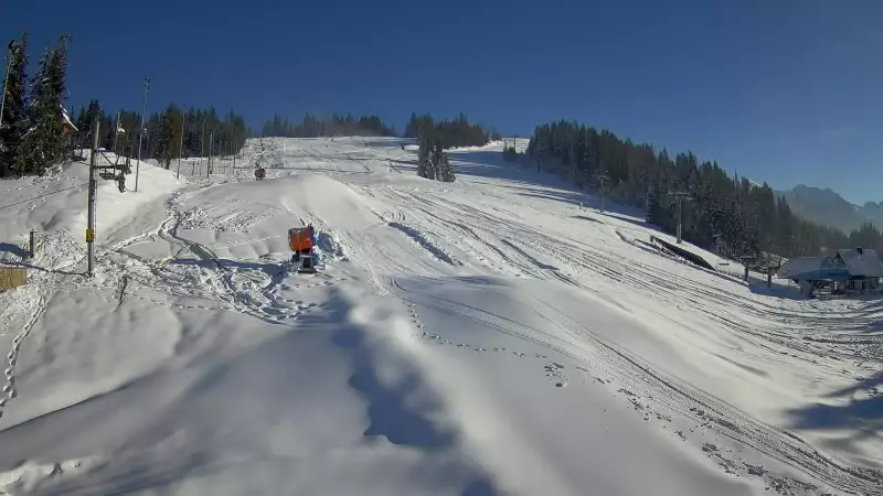 Zdjęcie z kamery na stację Jurgów ski Hawrań