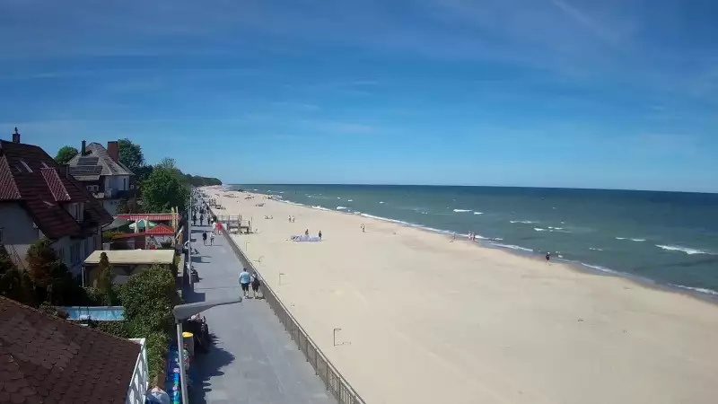Sarbinowo plaża kamera na plaży
