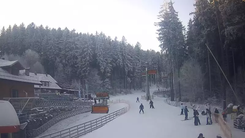 Widok z Kamery na dolną stację Biały Jar w Karpaczu