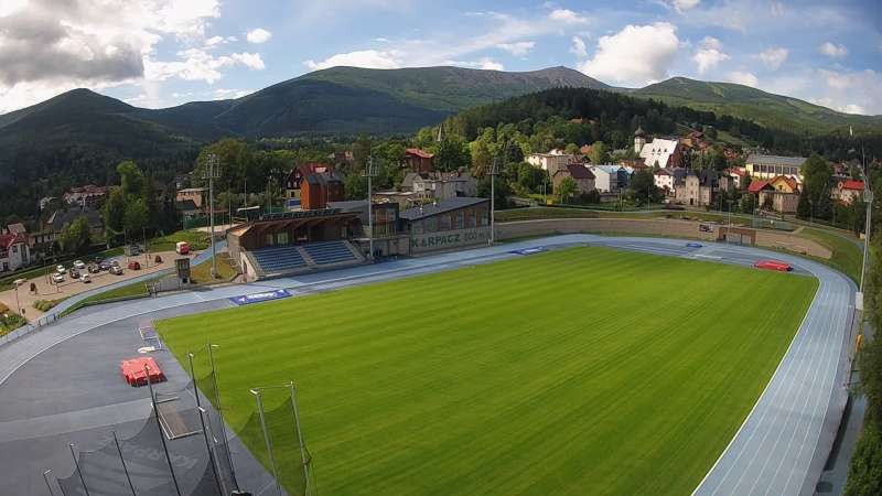 Widok z kamer na stadion Sportowy im. Ireny Szewińskiej