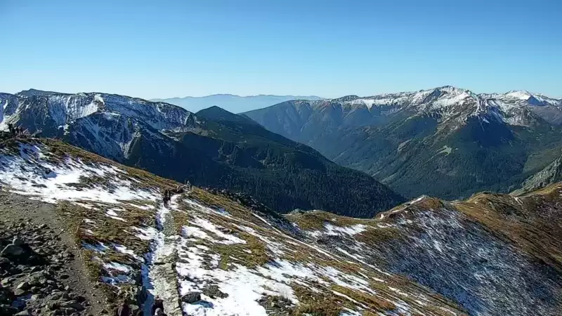 Widok z Kamery na panoramę Tatr na żywo