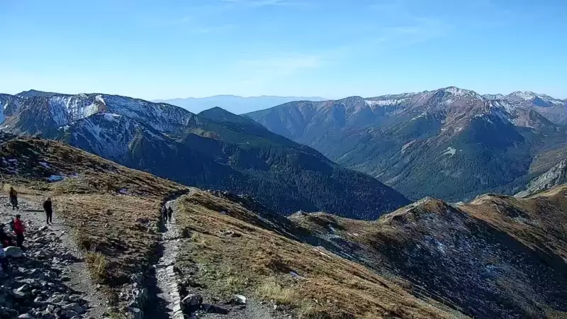 Widok z Kamery na panoramę Tatr na żywo