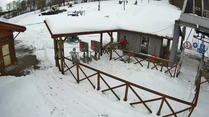 Widok na bramki dla narciarzy