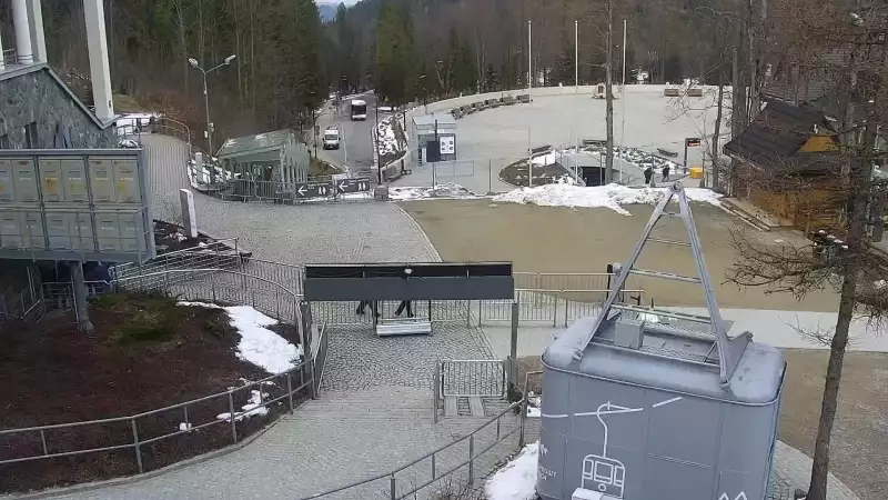 Kuźnice kamera online na kolejkę na Kasprowy Wierch.