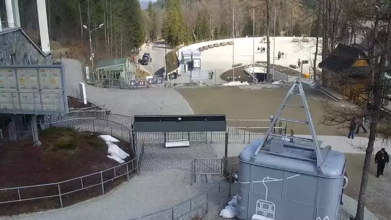 Kuźnice kamera online na kolejkę na Kasprowy Wierch.