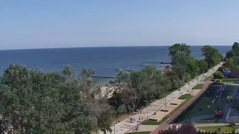 Kamera Kołobrzeg promenada, bulwar, plaża, morze