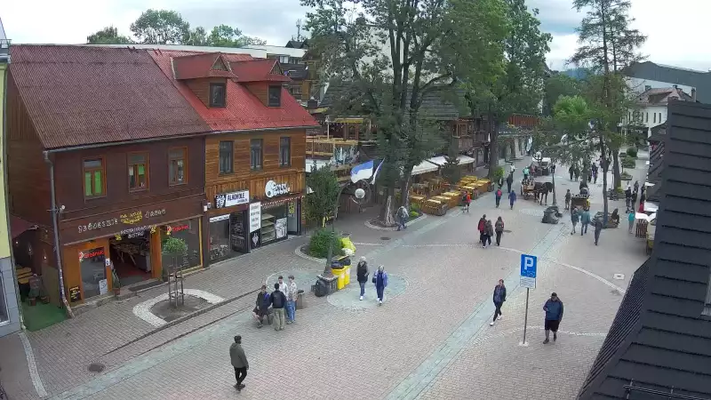 Kamera Zakopane na żywo widok na deptak