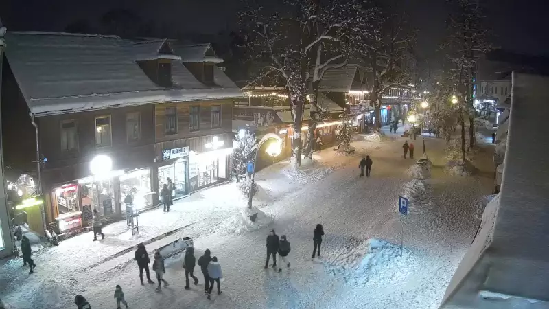 Kamera Zakopane na żywo widok na deptak