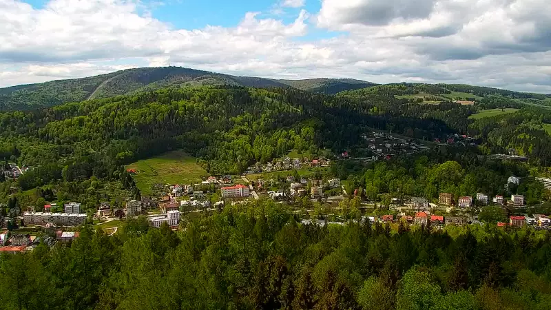 PKL Góra Parkowa - widok z wieży na Beskid Sądecki