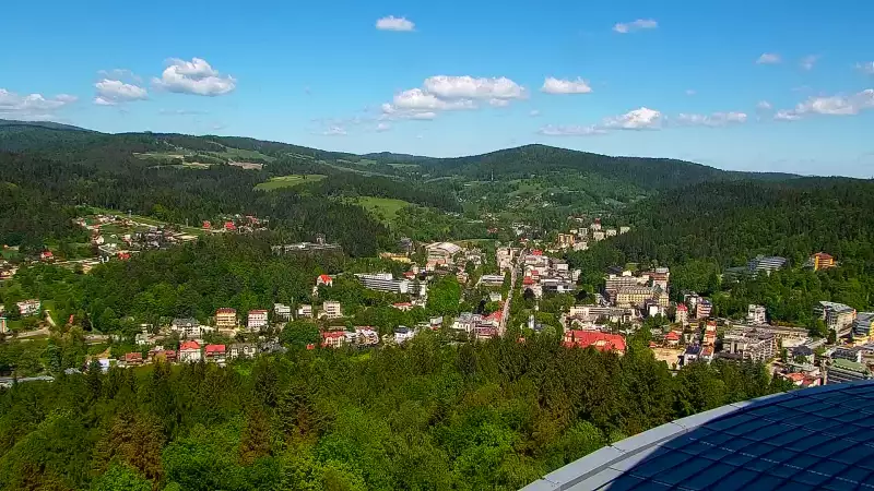 PKL Góra Parkowa - widok z wieży na Beskid Sądecki
