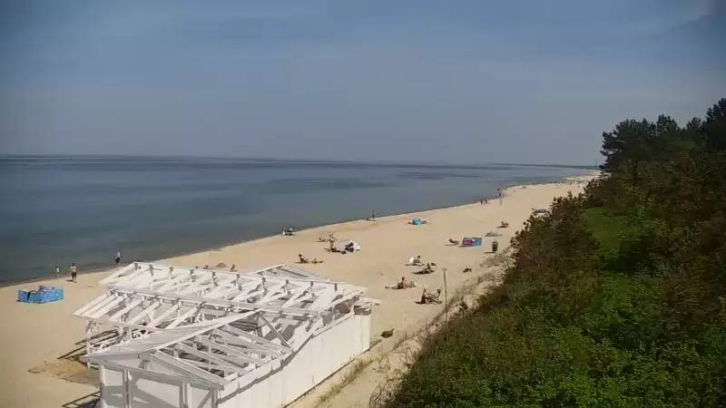 Krynica Morska widok na plażę i morze