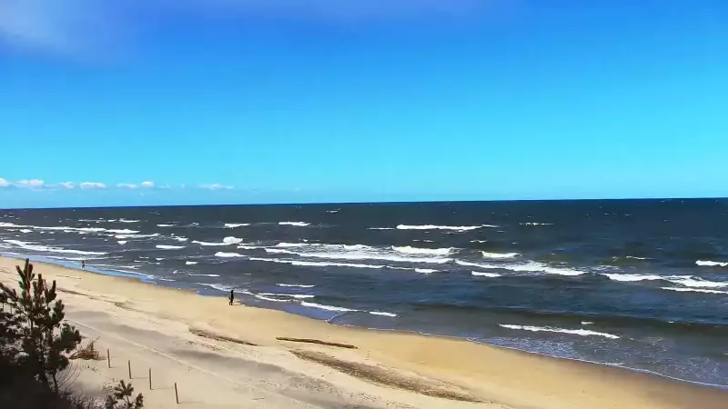 Krynica Morska widok na plażę i morze