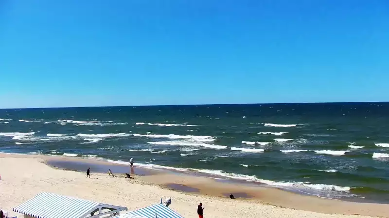 Krynica Morska widok na plażę i morze