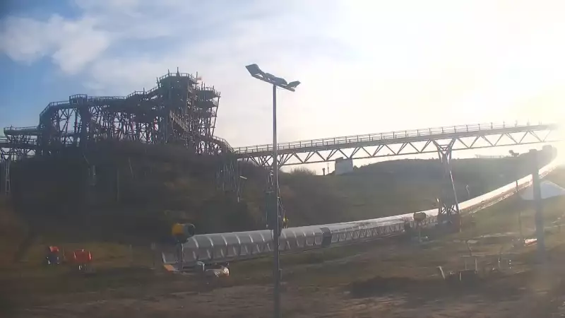 Widok na najdłuższy stok narciarski na Mazurach