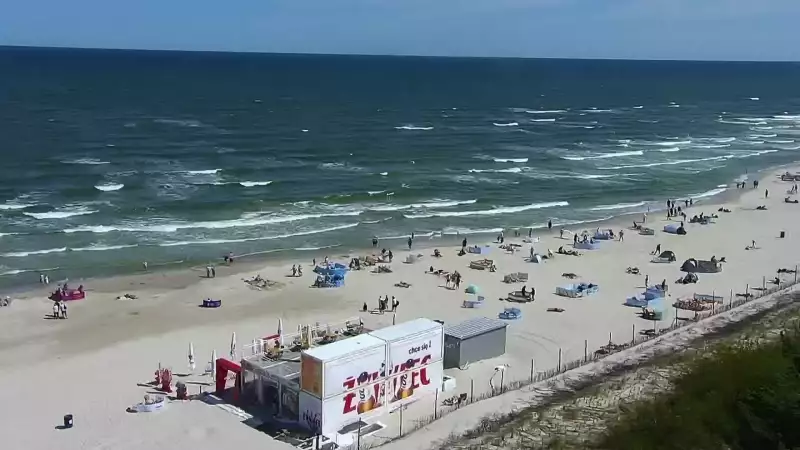 Kamera z widokiem na PLAŻĘ i MORZE w Łebie