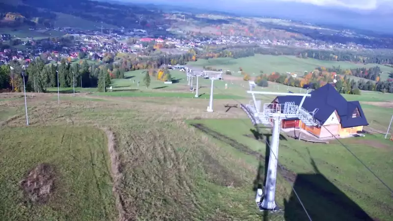 Widok panoramiczny na stok Grapa Litwinka Czarna Góra.